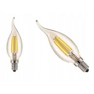 SHUWDKAR Low Voltage 12V 24V Candelabra E12 Base LED Light Bulb Flame Tip 40Watt Equivalent Warm White 2700k for 12volt Landscape Lighting RV Camper