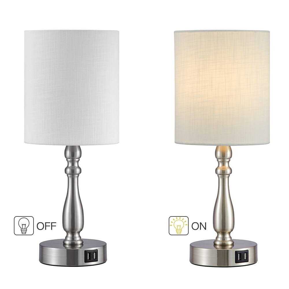TRUE FINE 3-Way Dimmable Touch Control Small Table Lamp with 2 USB Port - Image 3