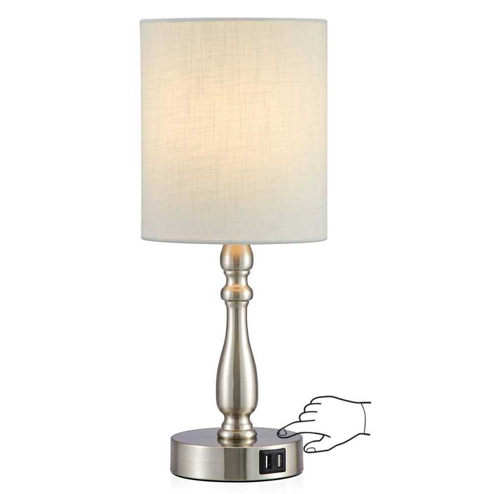 TRUE FINE 3-Way Dimmable Touch Control Small Table Lamp with 2 USB Port - Image 4