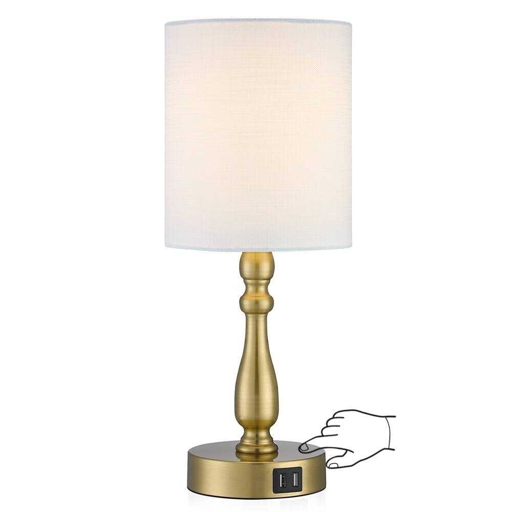 TRUE FINE 3-Way Dimmable Touch Control Small Table Lamp with 2 USB Port - Image 2