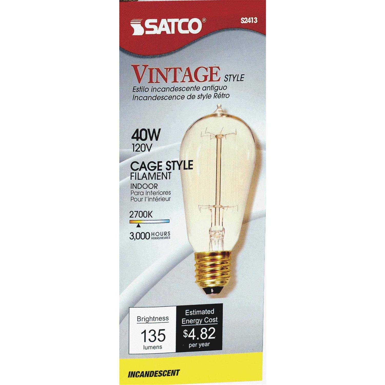 Satco 40W ST19 Vintage Bulb S2413 - Image 4