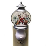 Roman 160154 Lantern Swirl Nightlight with Christmas Scene