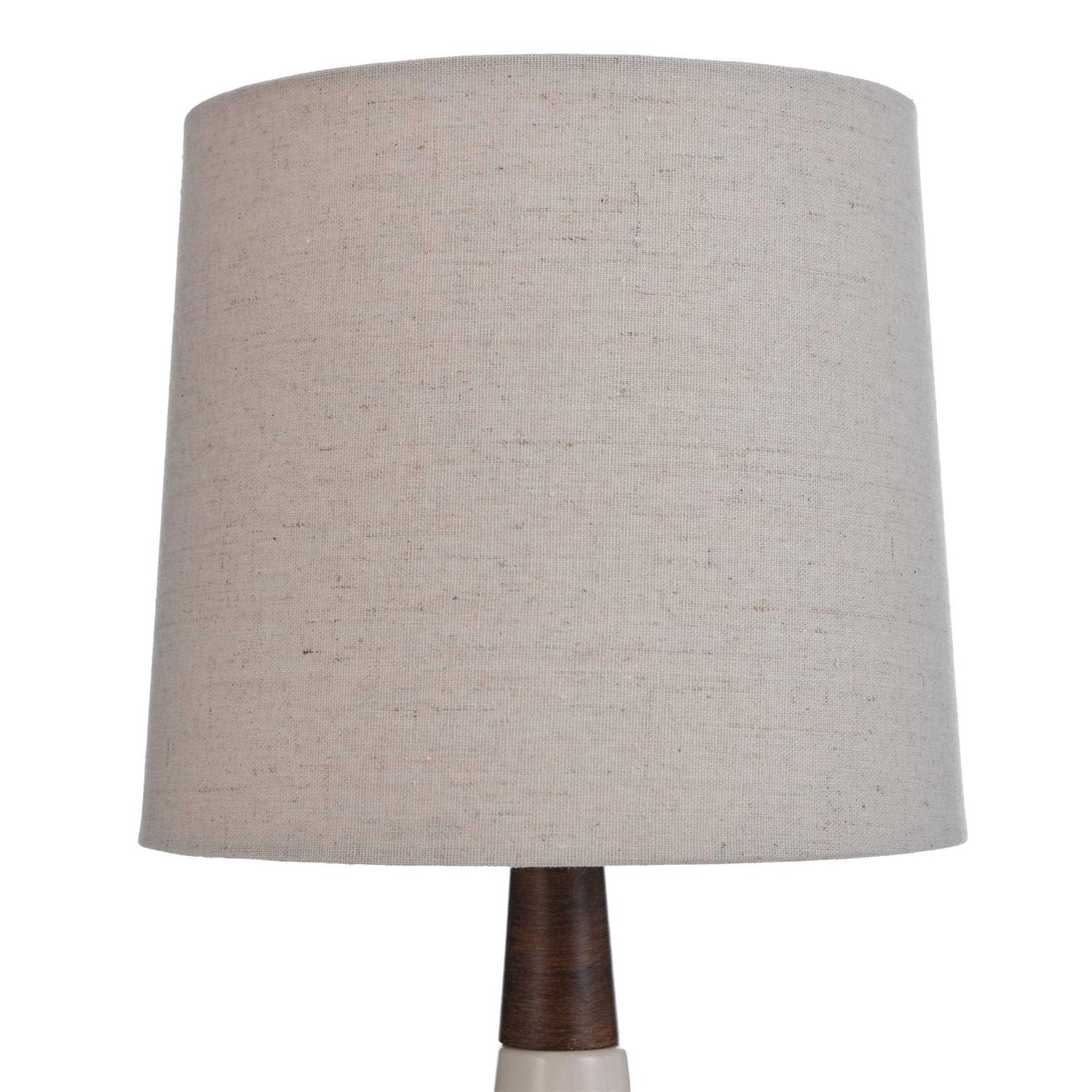 Stylecraft Faux Wood Table Lamp White L13225BDS - Image 3