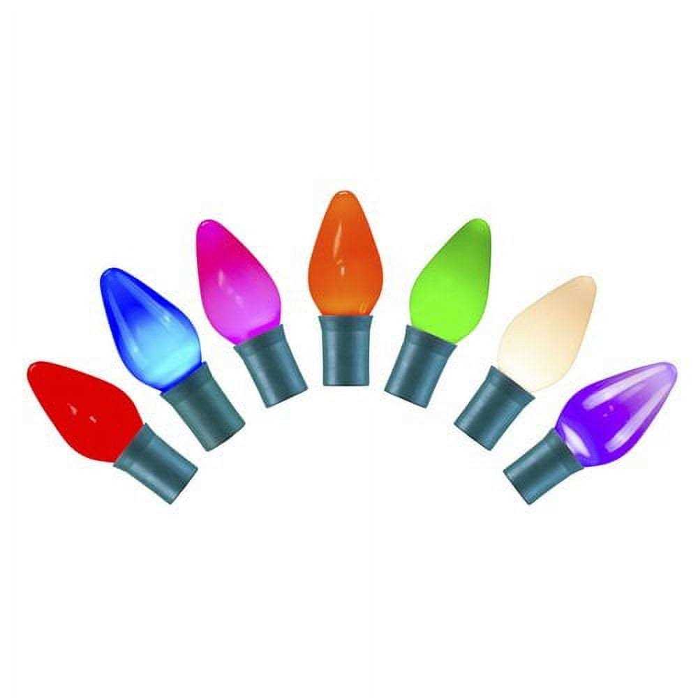 Vickerman 25 Red-White-Green Ceramic C7 LED Light on Green Wire - Image 3