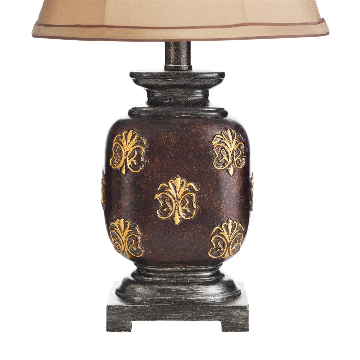 StyleCraft Maximus Mini Accent Table Lamp with Fleur De Lis Pendant - Image 3