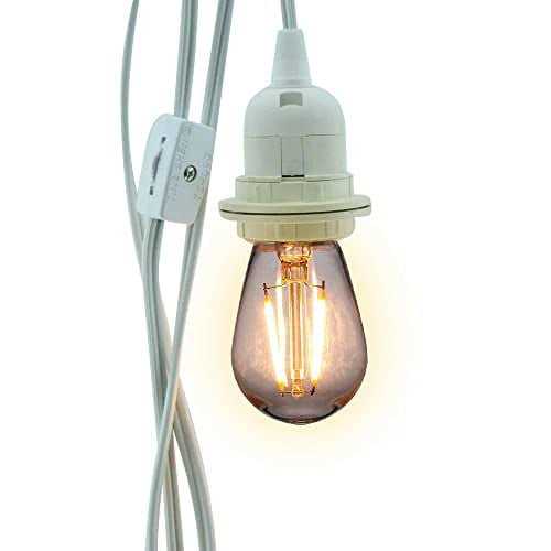 White Fine Line Premium Paper Lantern Pendant Cord Kit - Image 3