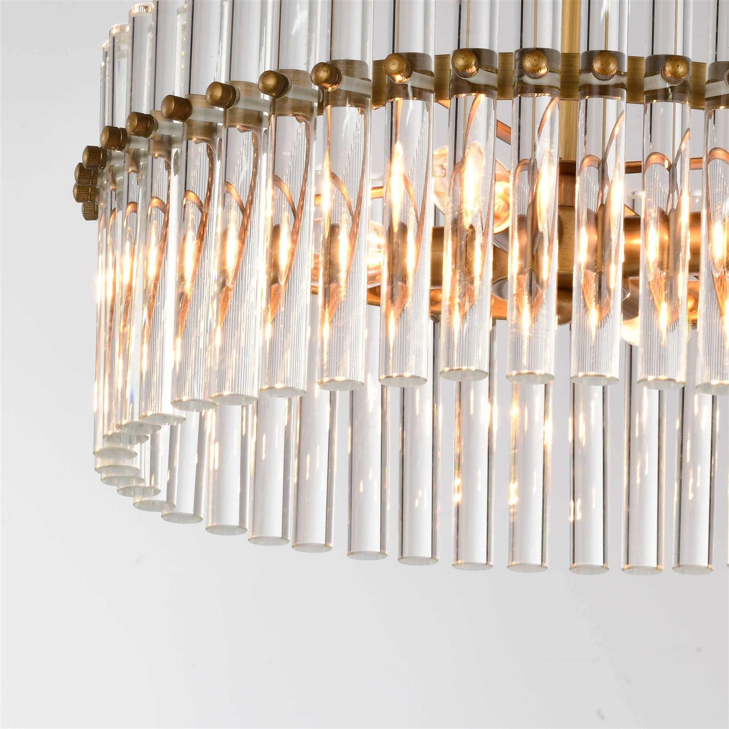 The Lighting Store Casandra 4-light Brushed Brass Crystal Flush Mount - Image 2