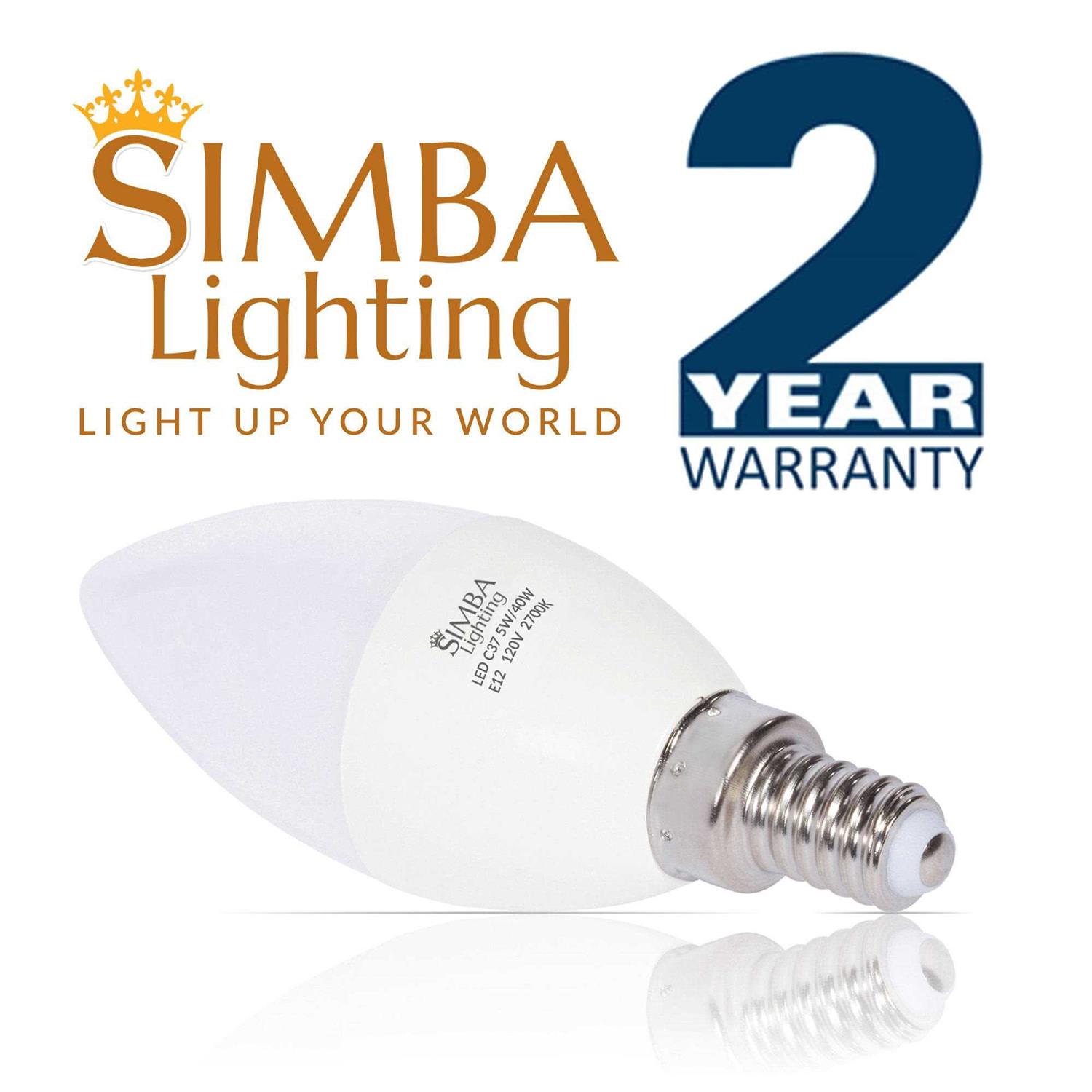 Simba Lighting LED Candelabra Light Bulbs B11 Candle Shape E12 Base - Image 4