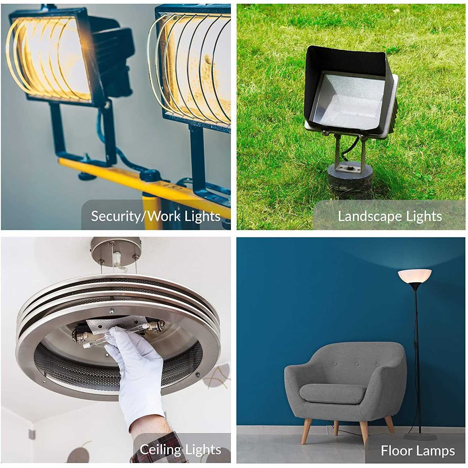 Simba Lighting Halogen R7s 78mm 120v T3 J Type Double Ended Bulbs, 5-Pack - Image 5