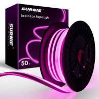 SURNIE 50ft LED Neon Rope Lights 110V Strip Lights Outdoor Waterproof