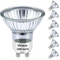 Vinaco GU10 Bulb 25w 120v 6 Pack Long Lifespan MR16 GU10 Halogen Bulb