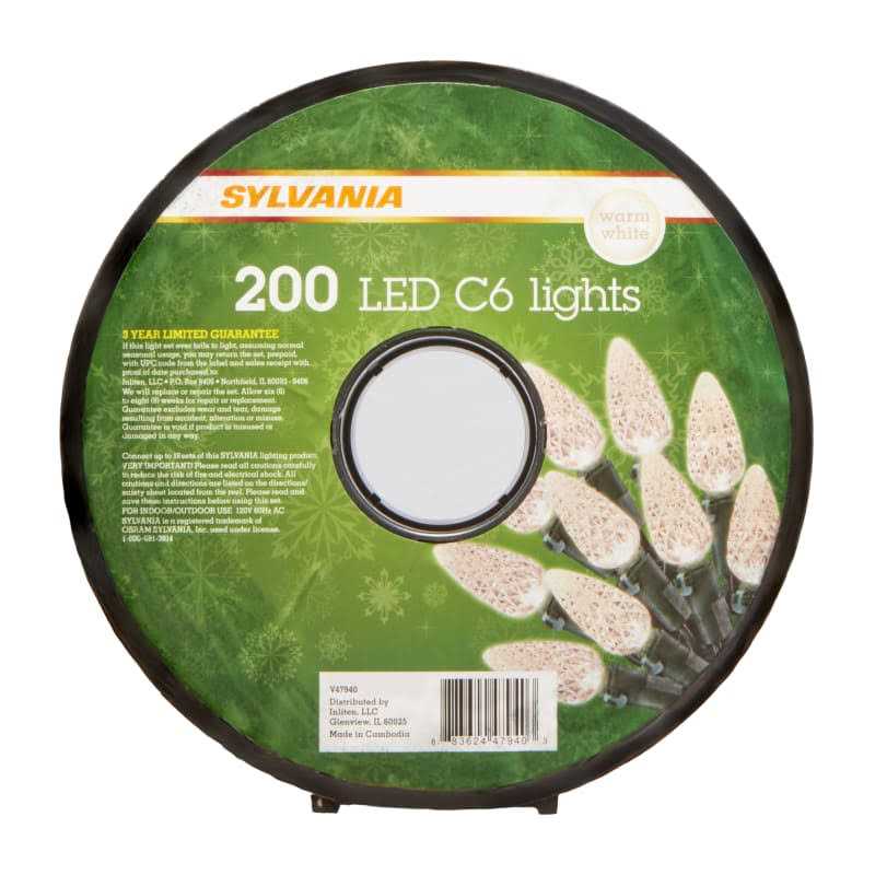 Sylvania 200 Ct Warm White LED C6 Lights - Image 2