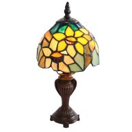 River of Goods Suower Bloom Stained Glass 11.5 inch Accent Lamp