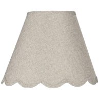 Springcrest Hardback Scallop Bottom Empire Lamp Shade Medium Top x Bottom x High Spider with Replacement Harp and Finial