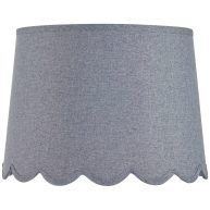 Springcrest Hardback Scallop Bottom Empire Lamp Shade Medium Top x Bottom x High Spider with Replacement Harp and Finial