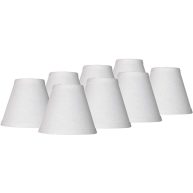 Springcrest Set Empire Lamp Shades Small 3 Top x 5 Bottom x High Candelabra Clip-On Fitting