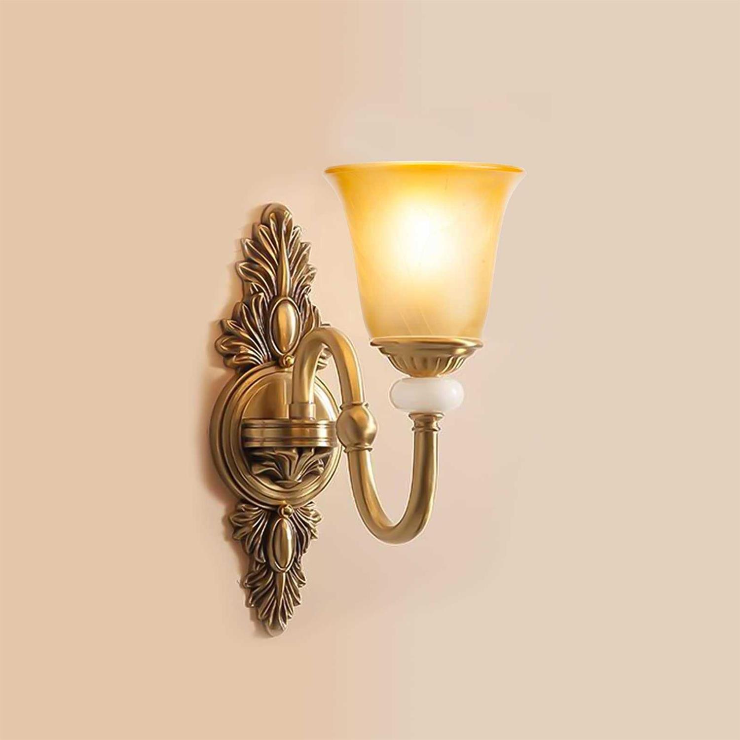 RORIANO Cracks Amber Glass Shade Lighting Fixture Accessory Lampshade Glass Replacement with 1-5/8-inch Opening Fitter - Image 2