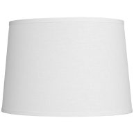 Springcrest Collection Hardback Tapered Drum Lamp Shade White Medium 14 inch Top x Bottom x High Spider with Replacement Harp and