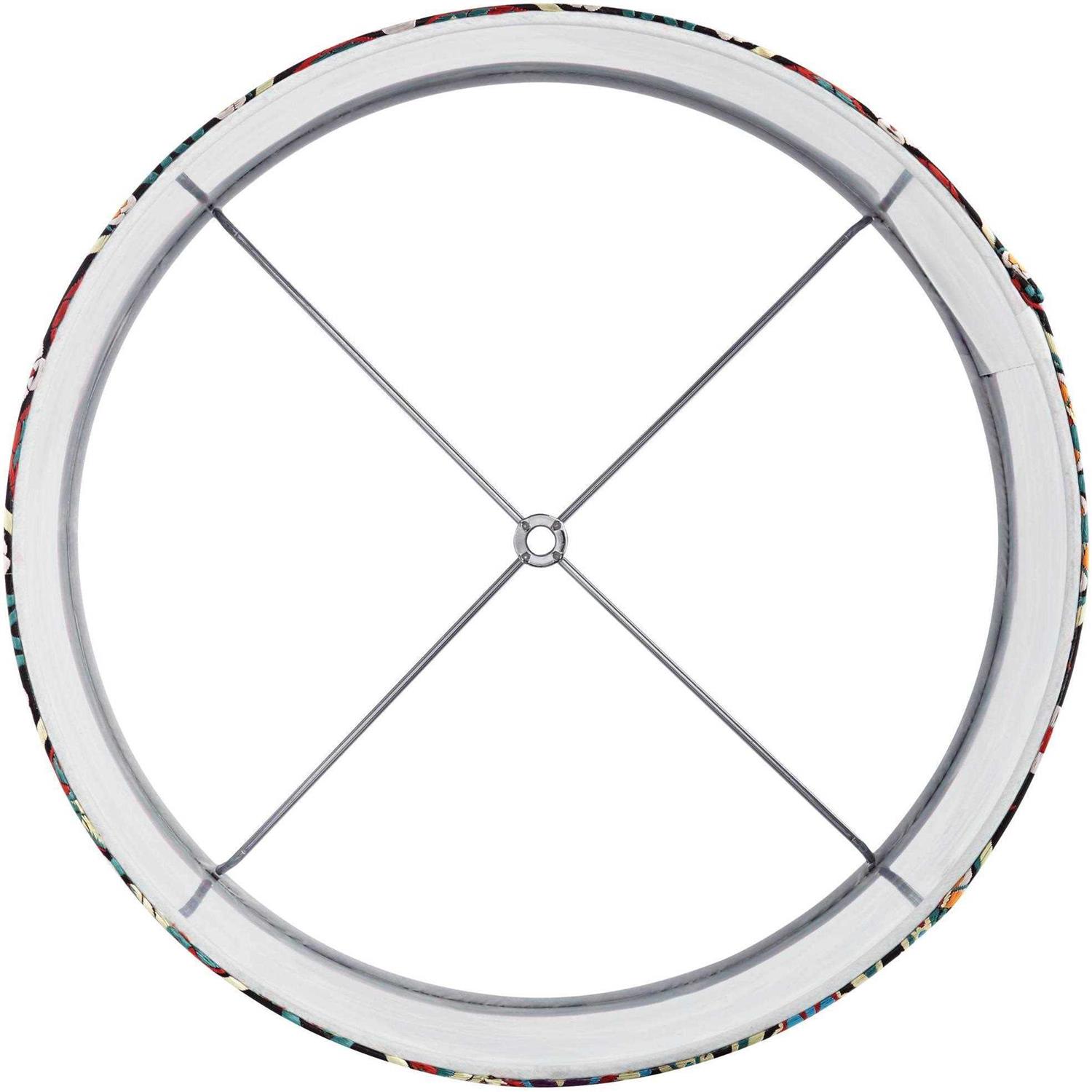 Springcrest Multi-Color Embroidered Drum Lamp Shade 15x15x11 - Image 3