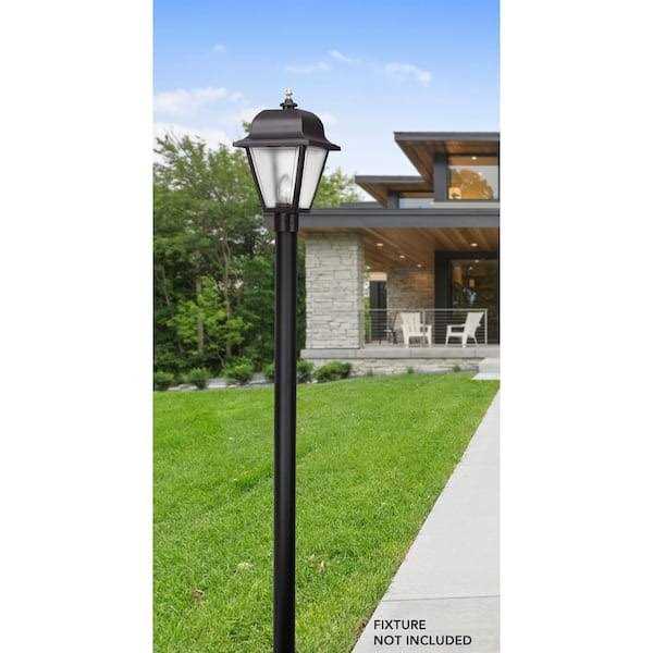 Solus Outdoor Direct Burial Aluminum Lamp Post Fits Most Standard 3 in. Post Top Fixtures Includes Inlet Hole - Image 2