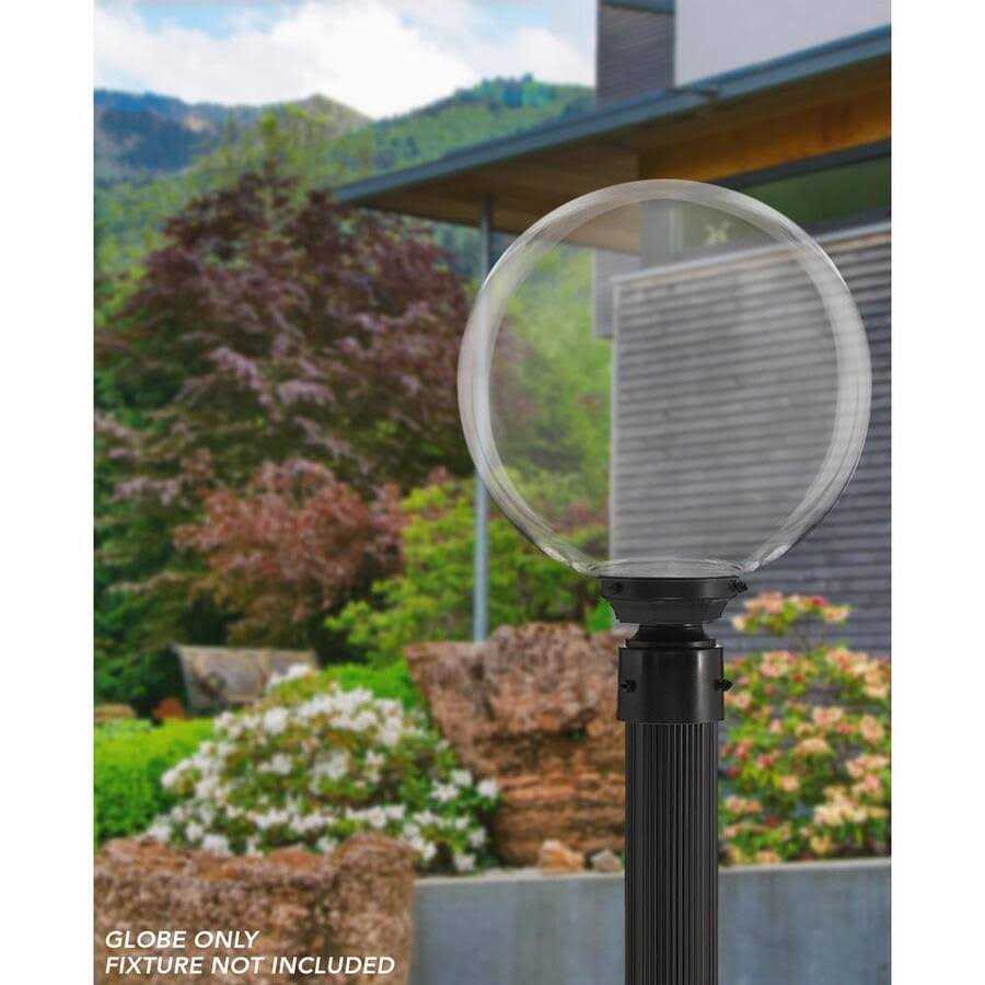 Solus 12 in. Clear Smooth Acrylic Diameter Globe S20012-CL-4F - Image 2