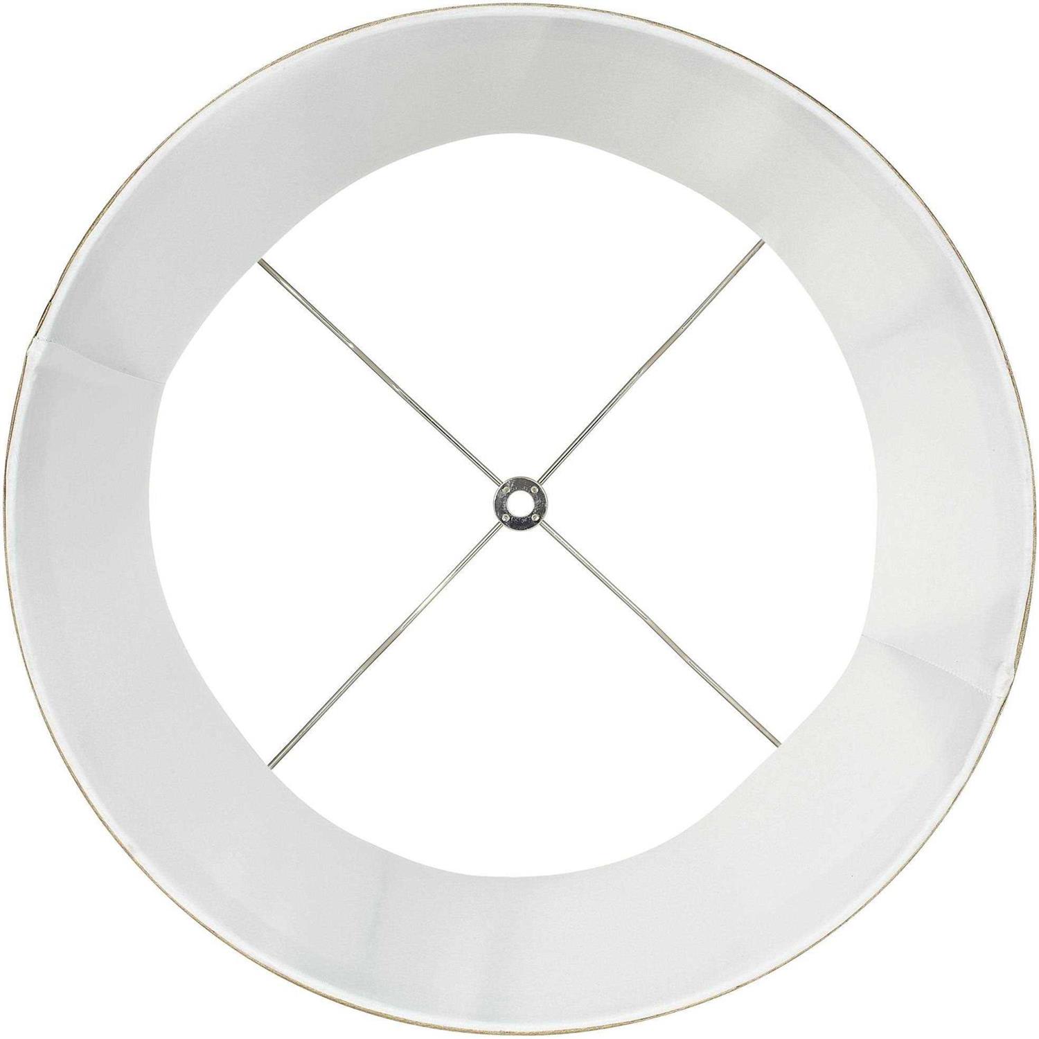 Springcrest Ivory Linen with Taupe Trim Lamp Shade 14x16x12 - Image 5