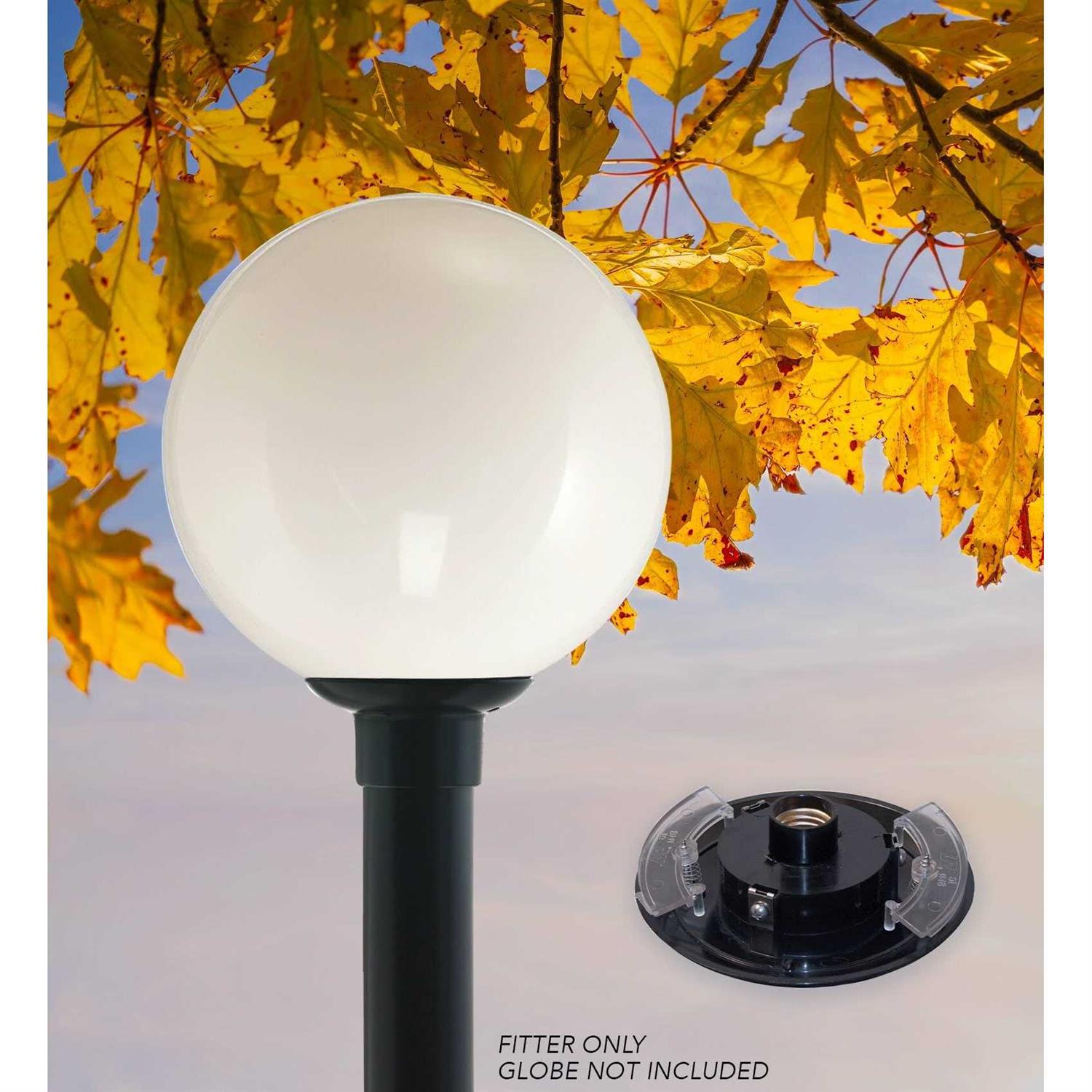 Solus Black Polycarbonate Wing Clip Post Top Fitter for 3 in. Dia. Post. Fits Globes and Acorns with 5.25 in. Neckless Opening S99-S071-BLK - Image 3