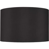 Springcrest Black Faux Silk Large Tapered Drum Lamp Shade Top x Bottom x Slant x High Replacement with Harp and