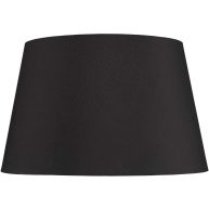 Springcrest Black Faux Silk Large Tapered Drum Lamp Shade Top x Bottom x Slant x High Replacement with Harp and