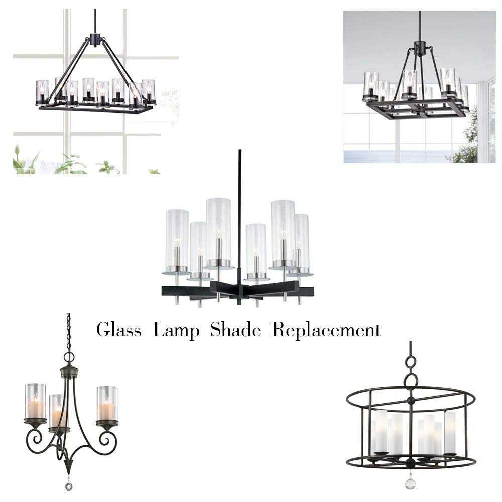 Sunwo Glass Shade Straight Cylinder Glass Lamp Shade Replacement with Multiple Effects - Image 2