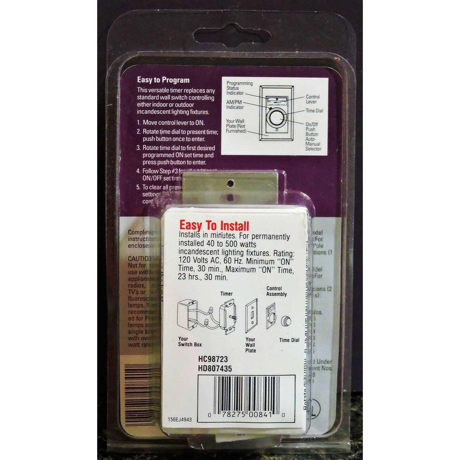 Vintage New Intermatic EJ341C Programmable 24 Hour Wall Switch Security Timer - Image 5