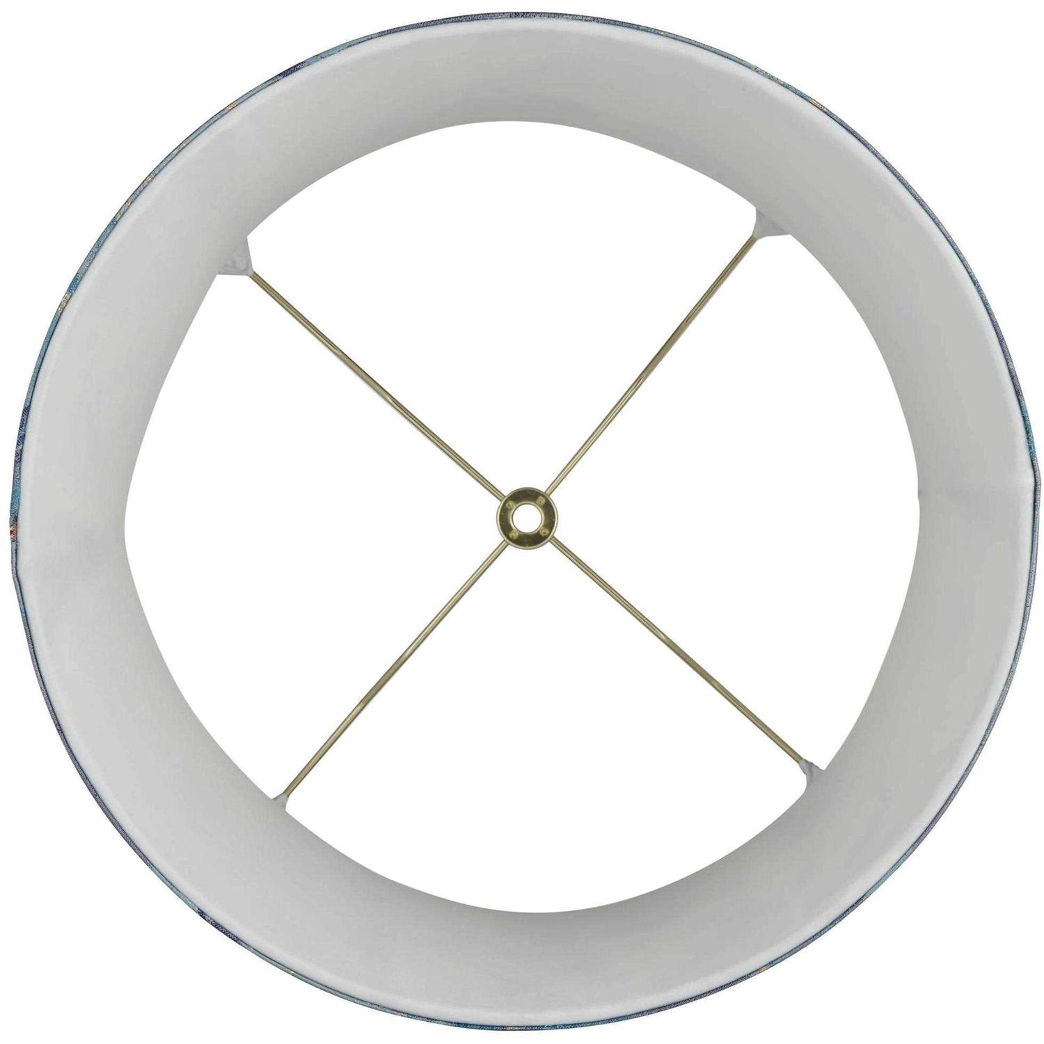 Saba Blue Softback Drum Lamp Shade 13x14x10 - Image 2