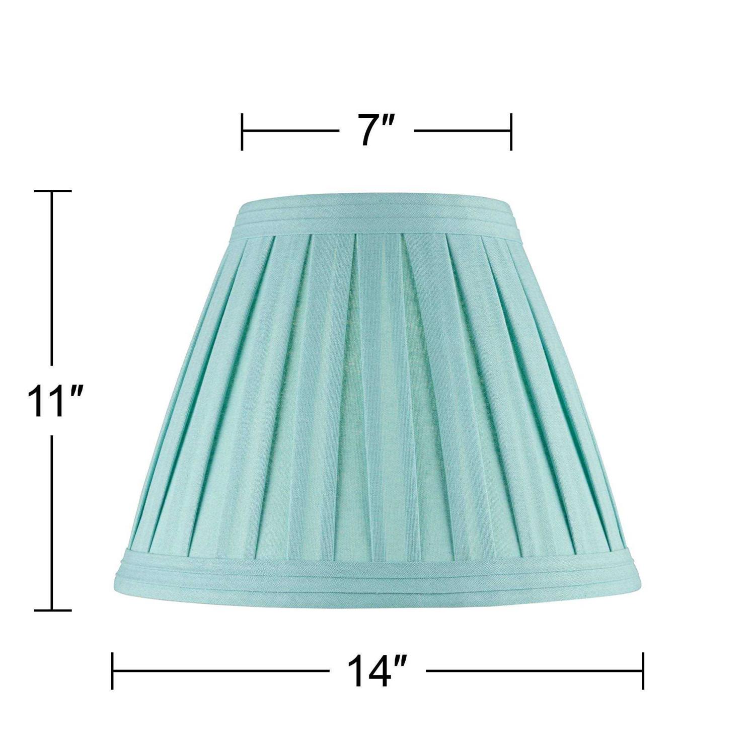 Springcrest Set of 2 Pleated Empire Lamp Shades White Medium 7 inch Top x Bottom x High Spider Harp and Finial Fitting - Image 2