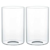 Skelang 2 Pcs Clear Glass Shade Cylinder Glass Lamp Shade with 1-5/8 Fitter