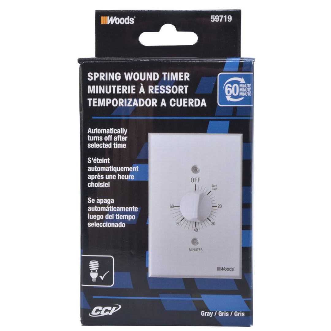 Woods 59719 In Wall 60 Minute Spring Wound Countdown Timer - Image 5