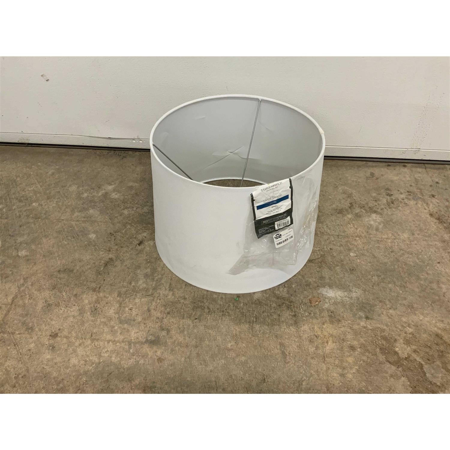 White Linen Drum Lamp Shade - Image 2