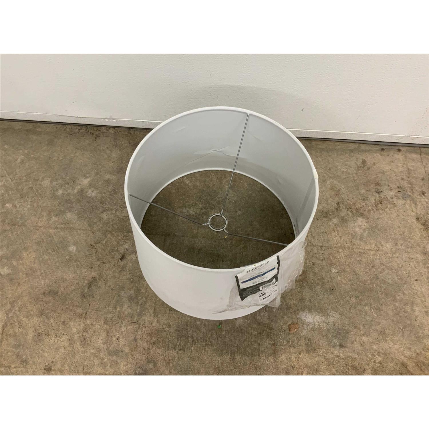 White Linen Drum Lamp Shade - Image 5