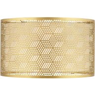 Springcrest Finish Laser Cut Metal Large Drum Lamp Shade 17 Top x 17 Bottom x 10 High Replacement