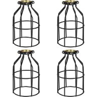 Simple Deluxe Adjustable Industrial Clamp on Metal Bulb Guard Cage for Pendant