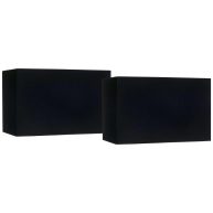 Springcrest Set of 2 Hardback Rectangular Lamp Shades Black Medium 16 Wide x 8 Deep x 10 High Spider with Replacement Harp and Finial Fitting 646X7