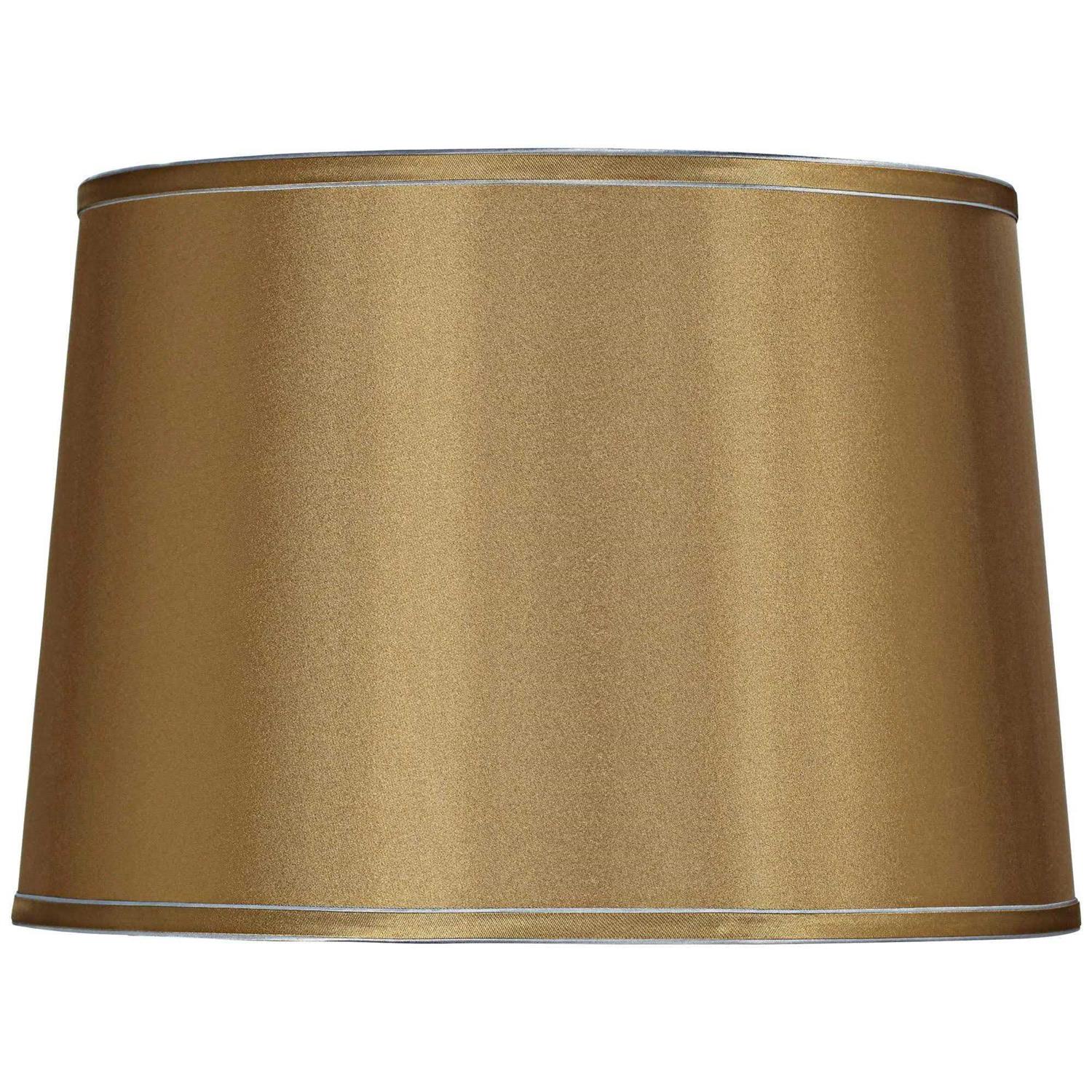 Springcrest Brentwood Sydnee Silver Trim Drum Shade 14x16x11