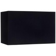 Springcrest Black Medium Rectangular Hardback Lamp Shade 16 Wide x 8 Deep x 10 High Replacement with Harp and Finial