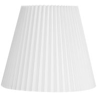 Springcrest Collection Hardback Knife Pleated Empire Lamp Shade White Large Top x Bottom x Slant Spider with Harp and Finial