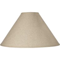 Springcrest Empire Lamp Shade Fine Burlap Large 6 Top x 21 Bottom x 13.5 High Spider Fitting with Replacement Harp and Finial