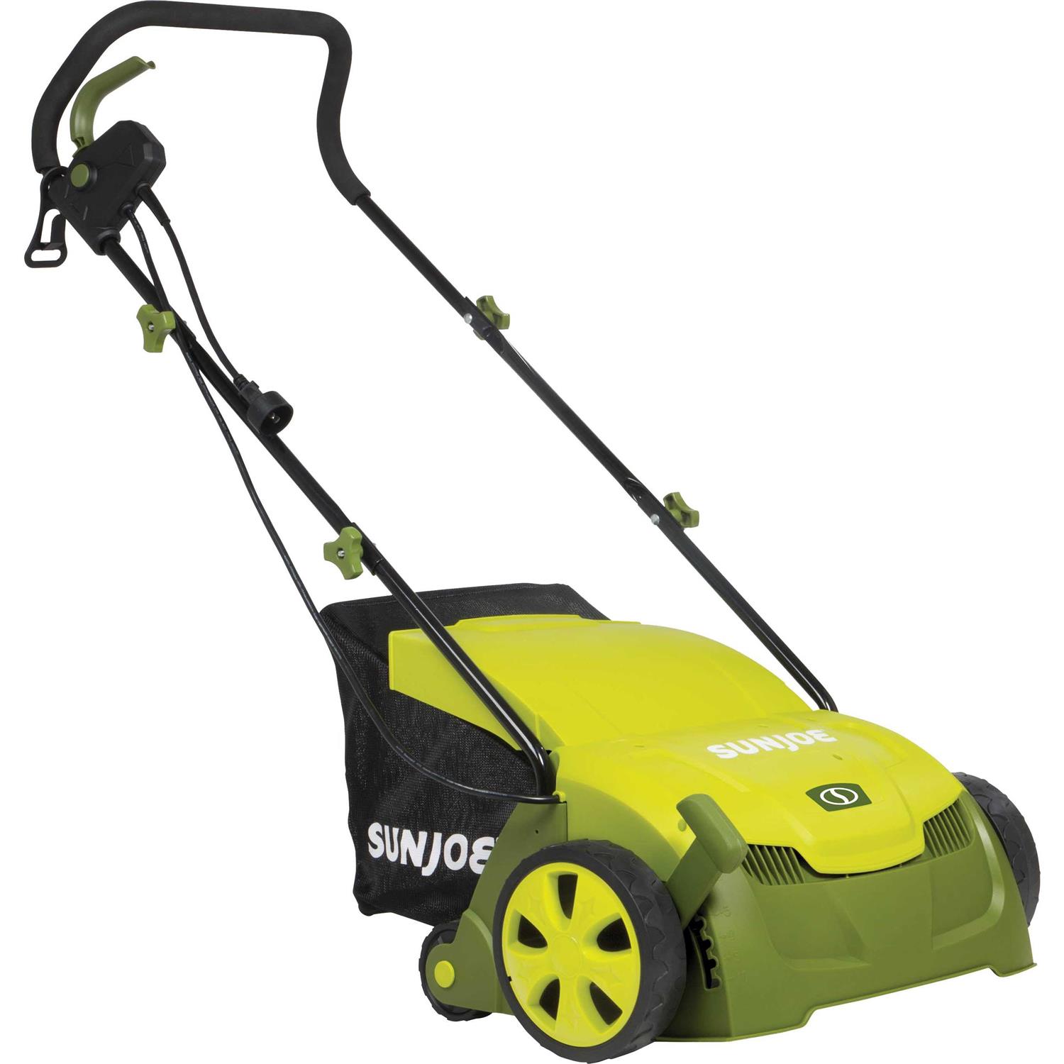 Sun Joe AJ801E Electric Lawn Dethatcher w/ Collection Bag