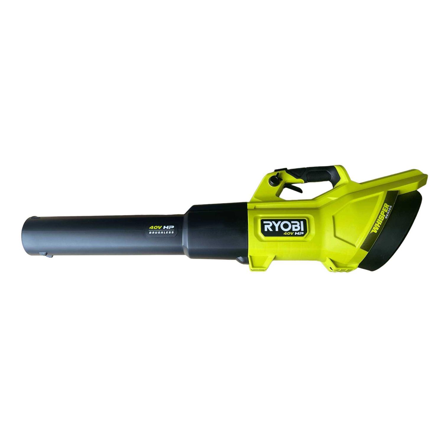 RYOBI 40V HP Brushless Whisper Series 155 MPH 600 CFM Cordless Blower & Leaf Battery and - Image 3