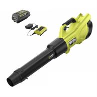 RYOBI 40V HP Brushless Whisper Series 155 MPH 600 CFM Cordless Blower & Leaf Battery and