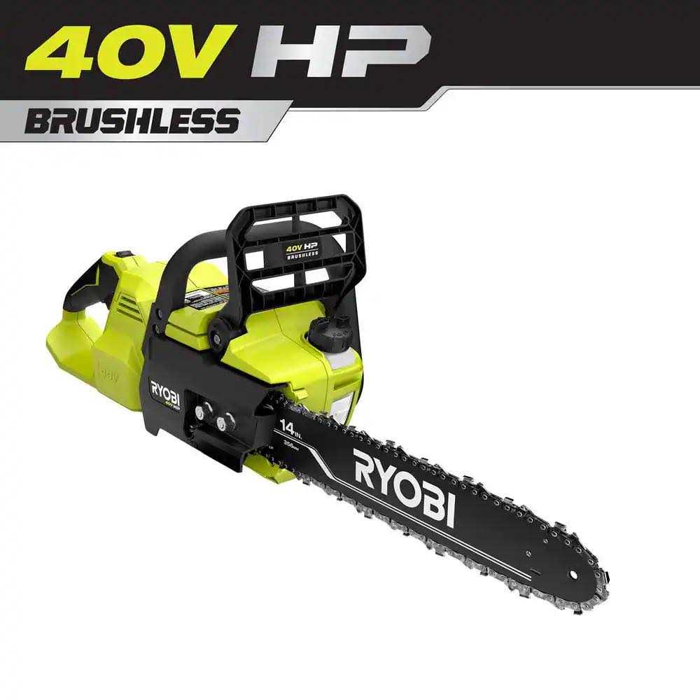 RYOBI 40-Volt HP Brushless 14 in. Electric Cordless Chainsaw Ry405010 - Image 2