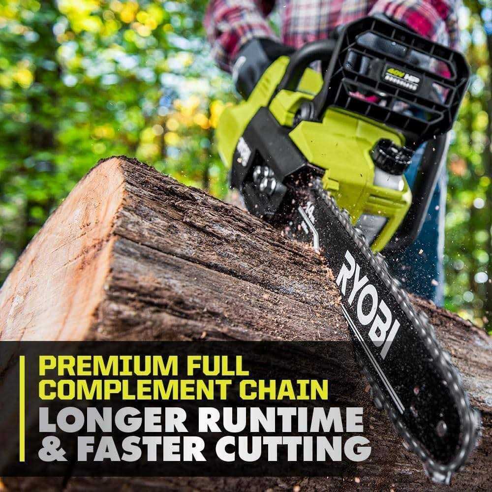 RYOBI 40-Volt HP Brushless 14 in. Electric Cordless Chainsaw Ry405010 - Image 4