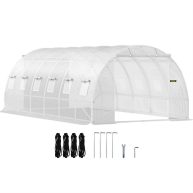 VEVOR Walk-in Tunnel Greenhouse 20 x 10 x 7 ft Portable Plant Hot House w/Zippered Door